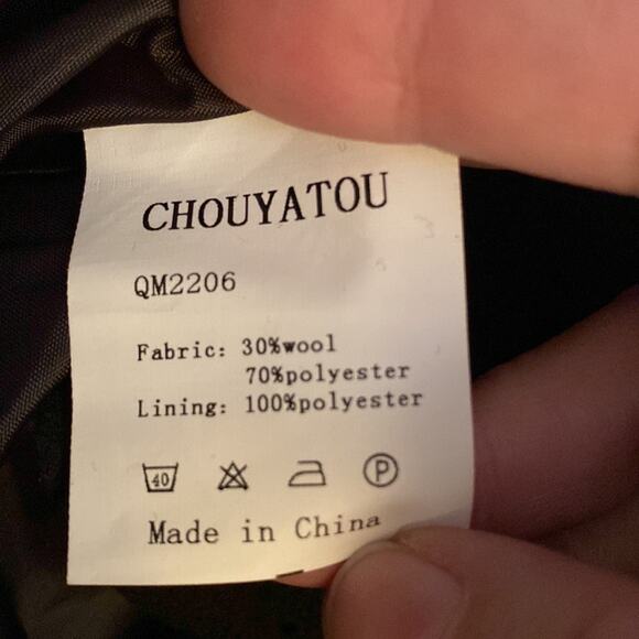 Red black pleated black skirt with black scalloped layer size medium emo goth - Picture 4 of 9